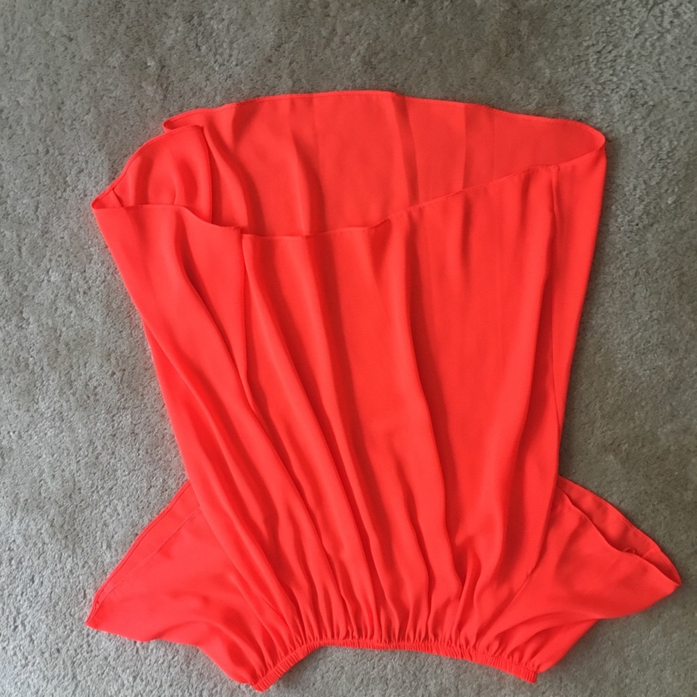 Vince Camuto bright orange off the shoulder top